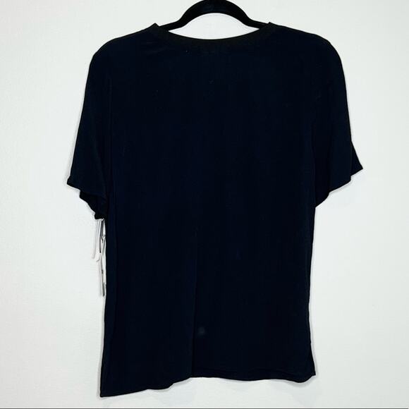 NWT Treasure & Bond Lightweight Black Short Sleeve Top Size XSmall - Picture 4 of 7
